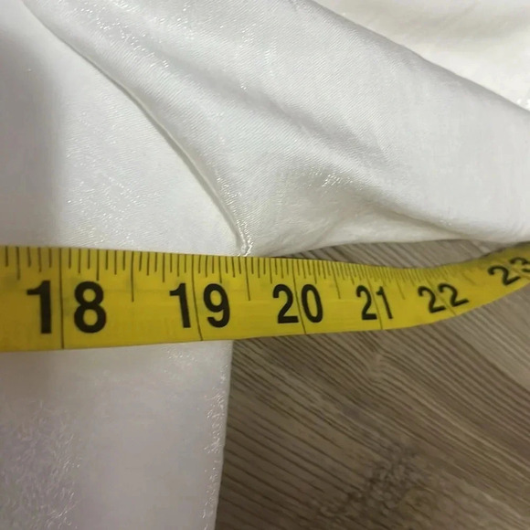 INC International Concepts Moto jacket Cream Shimmer Gold snaps Size S 90s NWOT - Picture 6 of 13